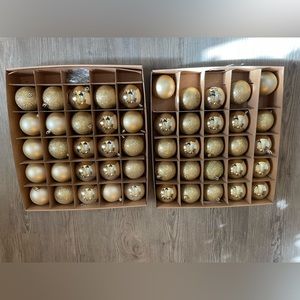 Gold and Sparkly Christmas Ornaments